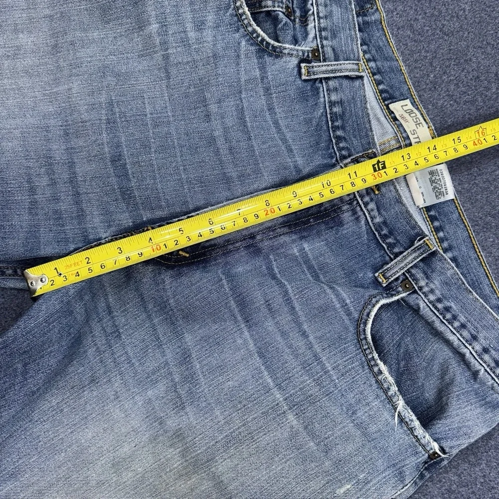 Levis Jeans 36x32 Blue 569 Loose Straight Wide Leg Baggy Fade Street Skater